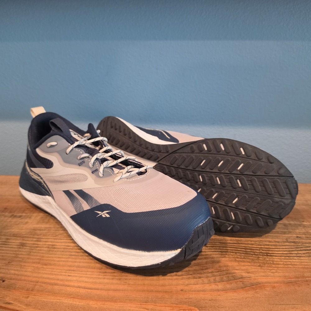 Reebok Mens Floatride Energy 3 Work Shoe Navy Tan  Composite Toe 11